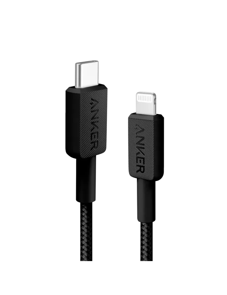 Anker - Cable USB2.0 - USB-C a Lightning - Cable de nylon trenzado - L