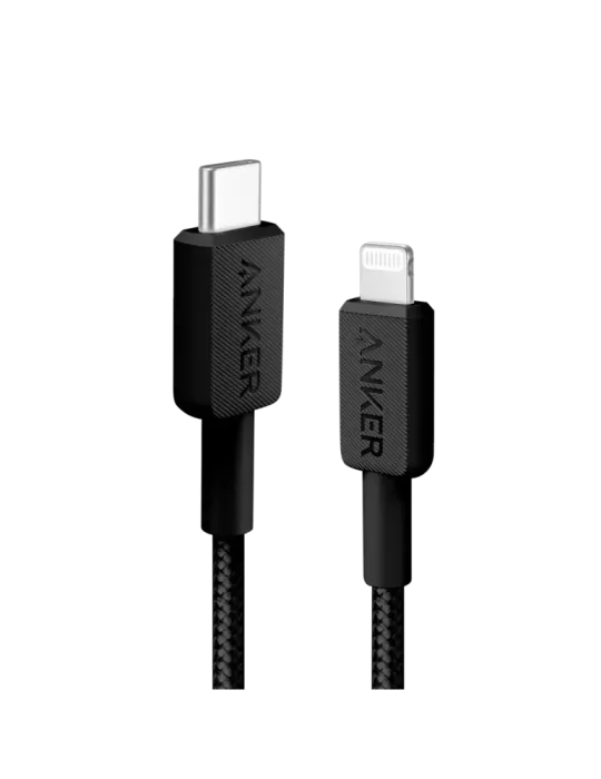 Anker - Cable USB2.0 - USB-C a Lightning - Cable de nylon trenzado - L