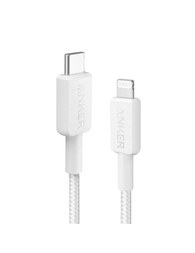 Anker - Cable USB2.0 - USB-C a Lightning - Cable de nylon trenzado - L