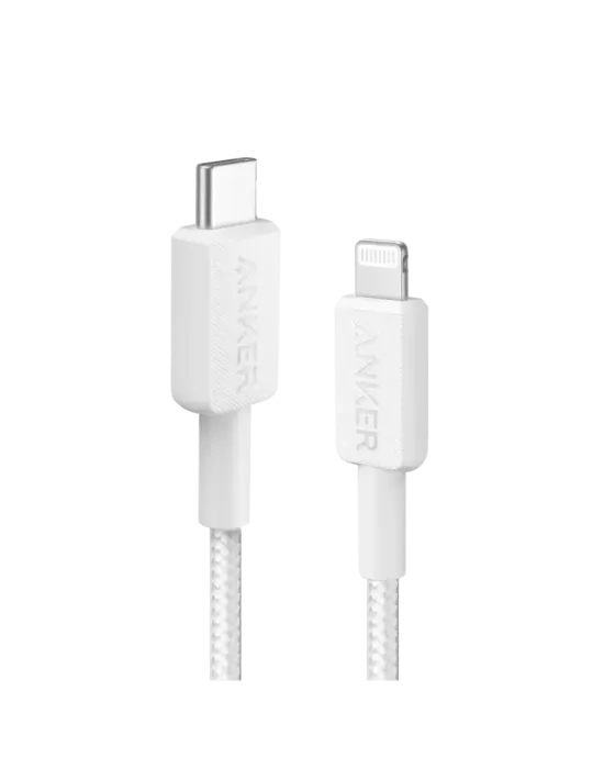 Anker - Cable USB2.0 - USB-C a Lightning - Cable de nylon trenzado - L