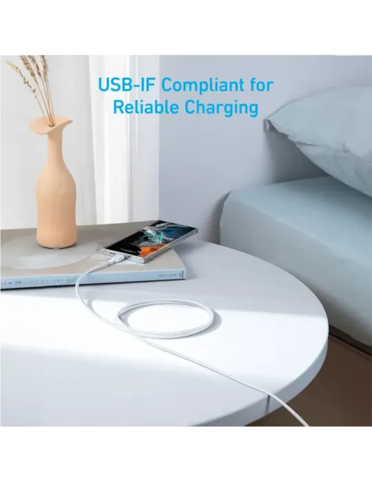 Anker - Cable USB2.0 - USB-C a USB-C - Cable de nylon trenzado - Longi