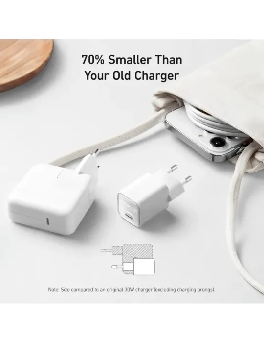 Anker - Cargador USB - Potencia 30W - Carga rápida - Salida USB-C - Co