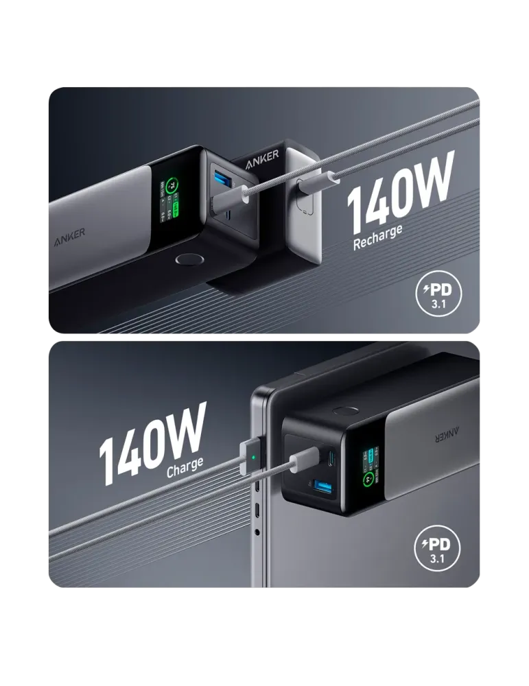 Anker Power bank con pantalla digital - Capacidad 24000mAh - Entrada U