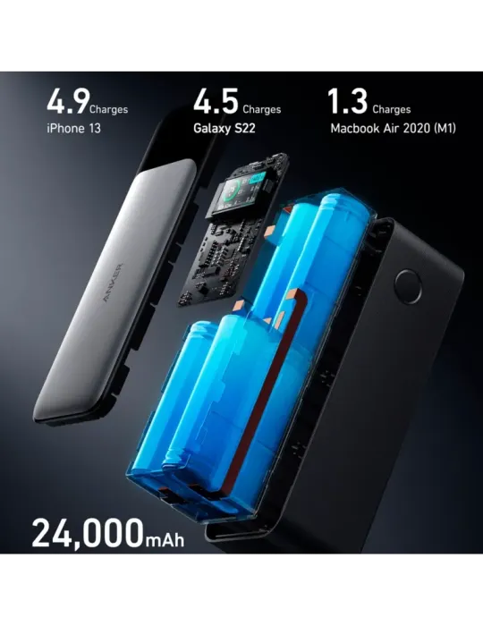 Anker Power bank con pantalla digital - Capacidad 24000mAh - Entrada U