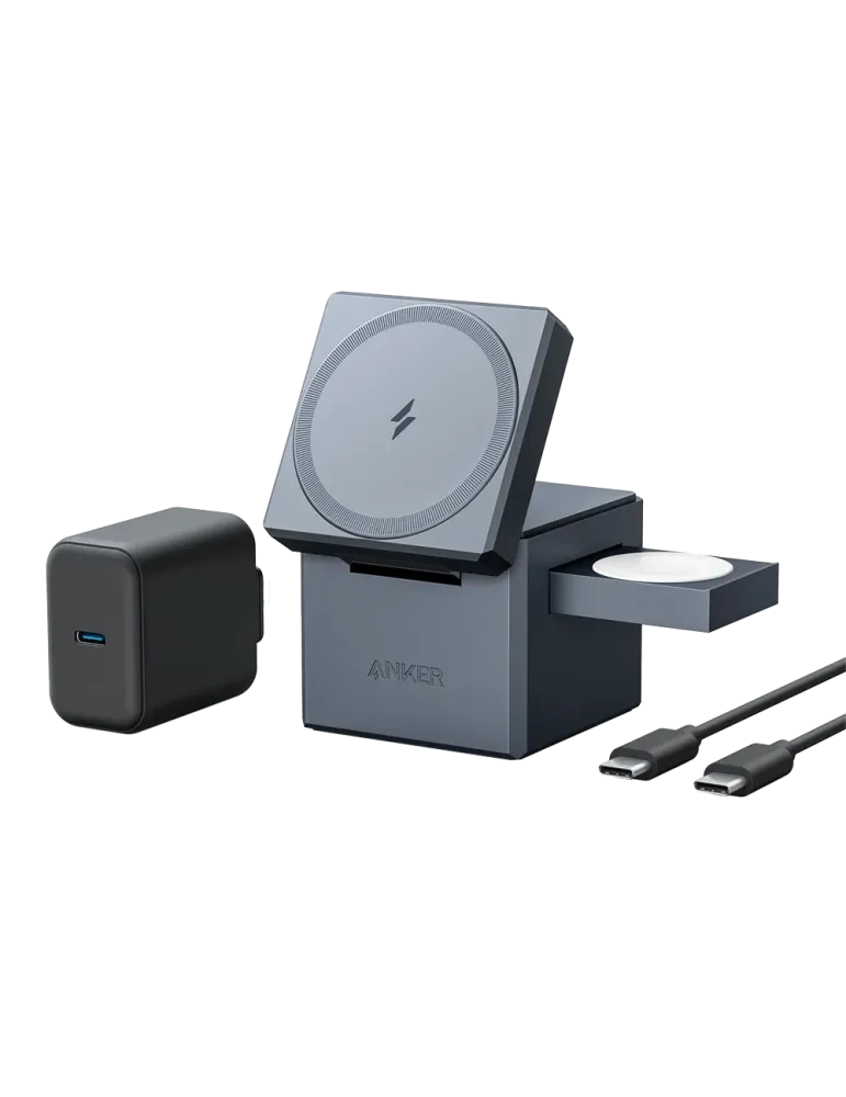 Anker - Cargador inalámbrico 3 en 1 - Tecnología Magsafe - Carga rápid