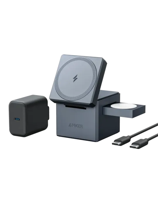 Anker - Cargador inalámbrico 3 en 1 - Tecnología Magsafe - Carga rápid