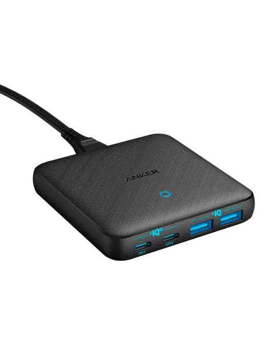 Anker - Cargador de escritorio - Carga rápida 65W - Salidas 2x USB-C,