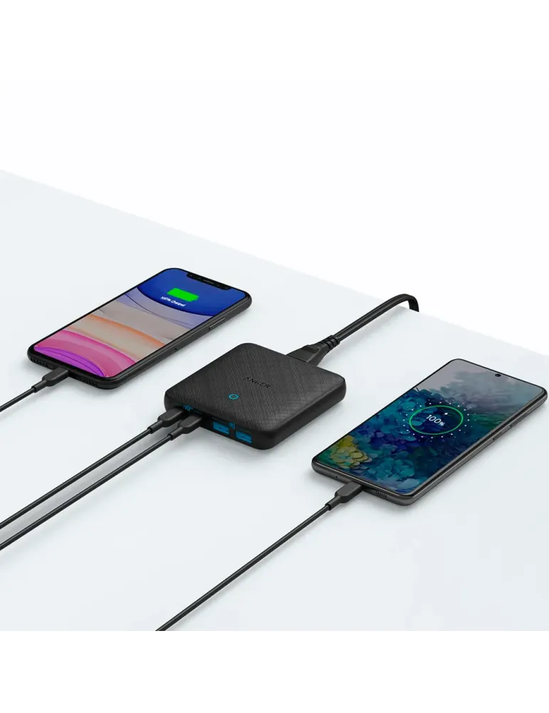 Anker - Cargador de escritorio - Carga rápida 65W - Salidas 2x USB-C,