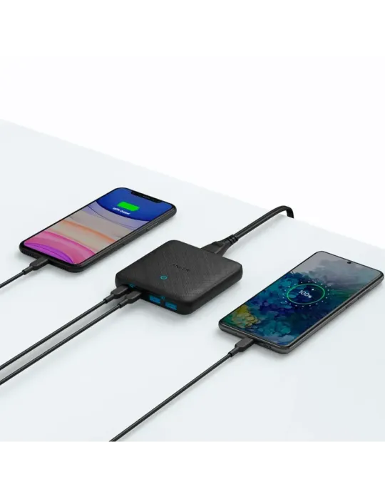 Anker - Cargador de escritorio - Carga rápida 65W - Salidas 2x USB-C,