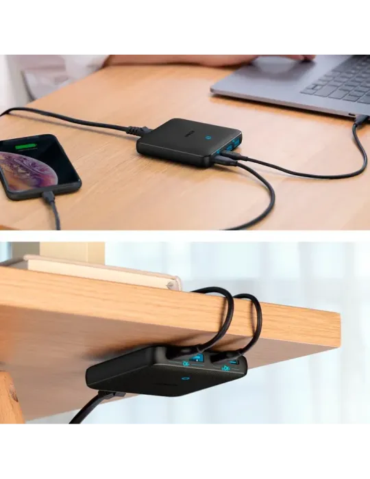Anker - Cargador de escritorio - Carga rápida 65W - Salidas 2x USB-C,