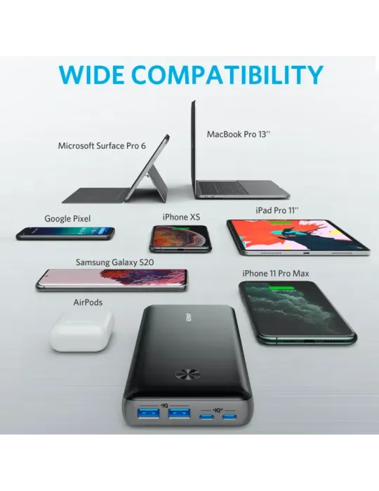 Anker Power bank con LEDs de carga - Capacidad 25600mAh - Entrada USB-