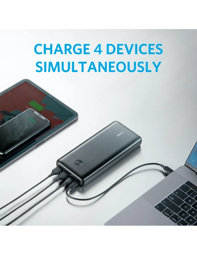 Anker Power bank con LEDs de carga - Capacidad 25600mAh - Entrada USB-