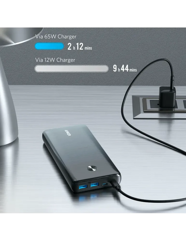 Anker Power bank con LEDs de carga - Capacidad 25600mAh - Entrada USB-