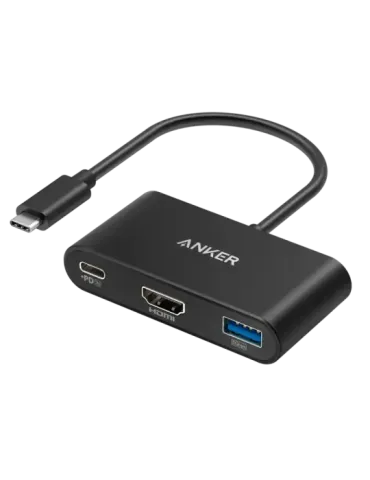 Anker - Hub USB-C 3 en 1 - Admite la carga PD100W - Transferencia de d