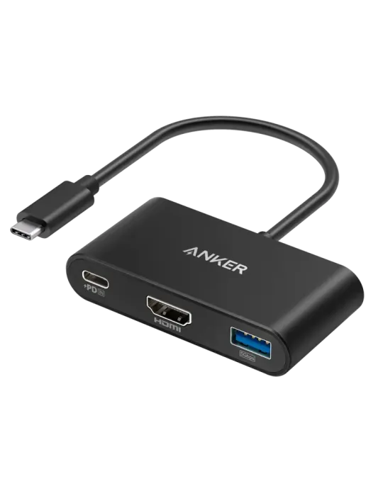 Anker - Hub USB-C 3 en 1 - Admite la carga PD100W - Transferencia de d
