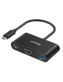 Anker - Hub USB-C 3 en 1 - Admite la carga PD100W - Transferencia de d