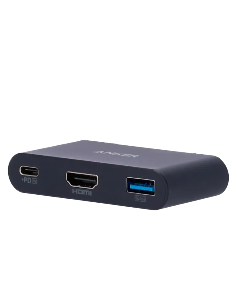 Anker - Hub USB-C 3 en 1 - Admite la carga PD100W - Transferencia de d