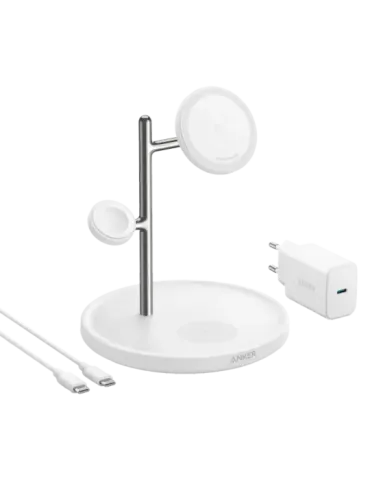 ANKER Cargador inalámbrico 3 en 1 Anker - Tecnología MagGo - Carga ráp