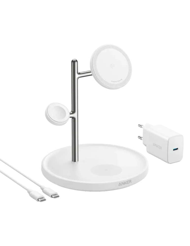 ANKER Cargador inalámbrico 3 en 1 Anker - Tecnología MagGo - Carga ráp