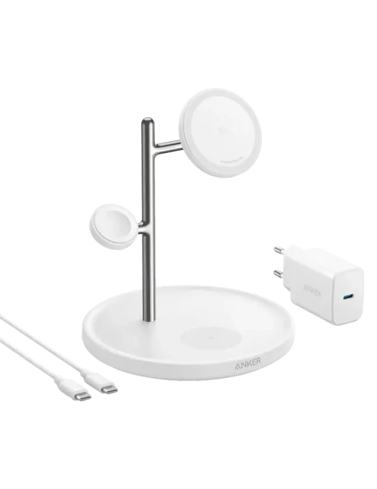 ANKER Cargador inalámbrico 3 en 1 Anker - Tecnología MagGo - Carga ráp