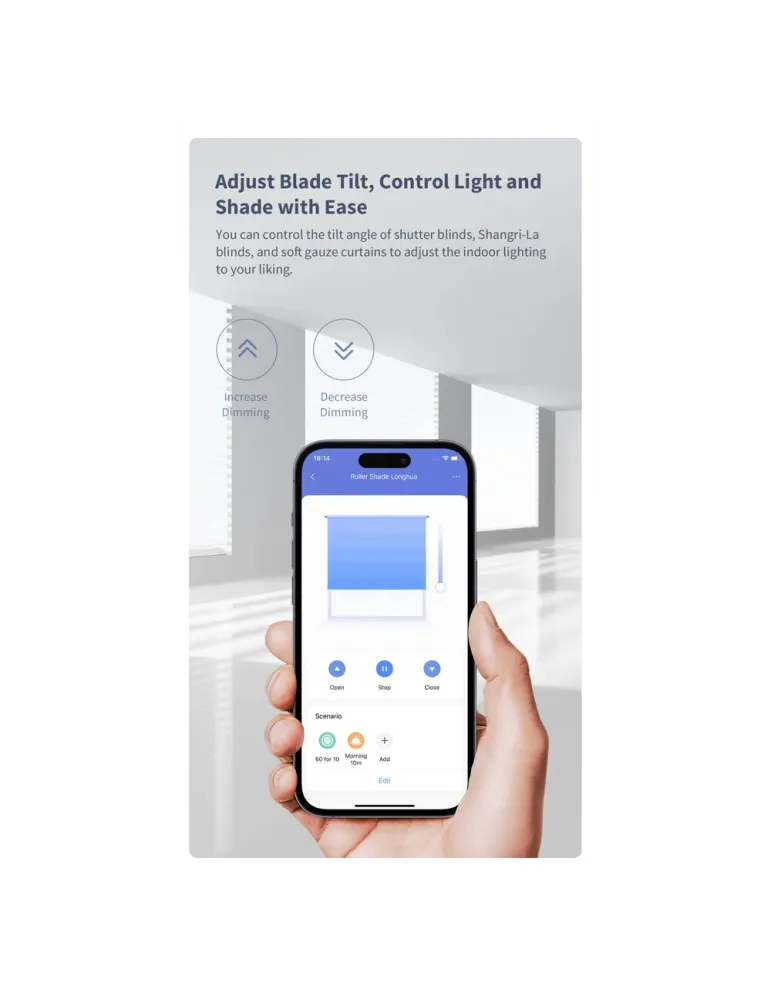 Aqara Control de Cortinas Enrollables T1S - Zigbee 3.0 - Matter over Z