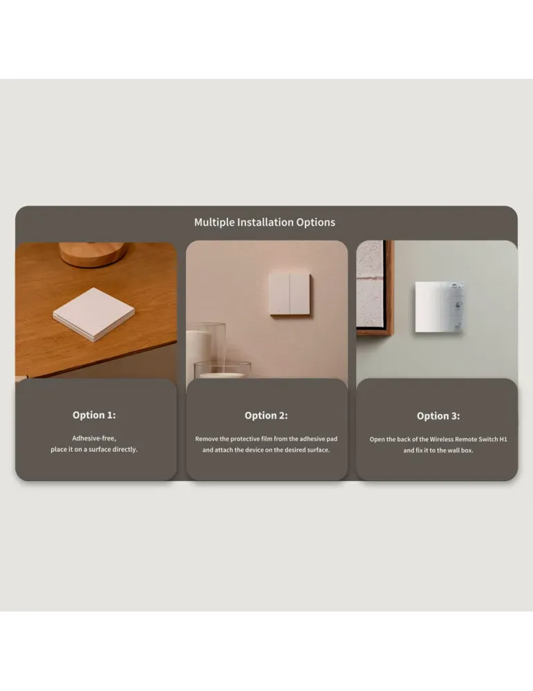 Aqara Interruptor Inalámbrico H1 Doble - Zigbee 3.0 - Requiere AQARA H