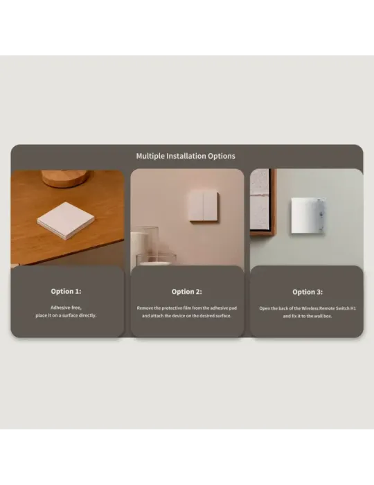Aqara Interruptor Inalámbrico H1 Doble - Zigbee 3.0 - Requiere AQARA H