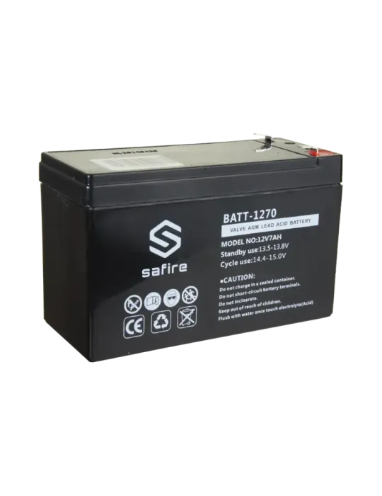 SAFIRE Batería recargable - Tecnología plomo ácido AGM - Voltaje 12 V
