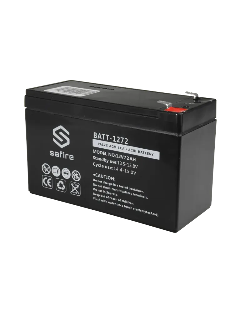 SAFIRE Batería recargable - Tecnología plomo ácido AGM - Voltaje 12 V