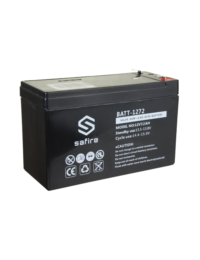 SAFIRE Batería recargable - Tecnología plomo ácido AGM - Voltaje 12 V