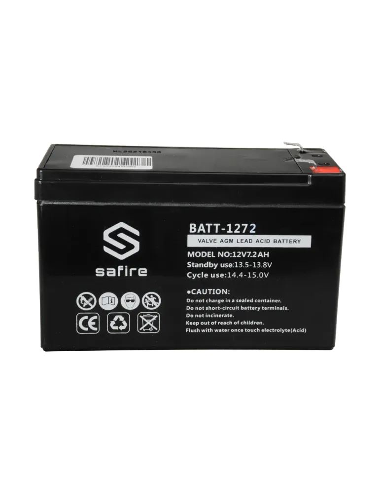 SAFIRE Batería recargable - Tecnología plomo ácido AGM - Voltaje 12 V