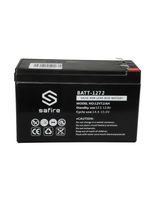 SAFIRE Batería recargable - Tecnología plomo ácido AGM - Voltaje 12 V