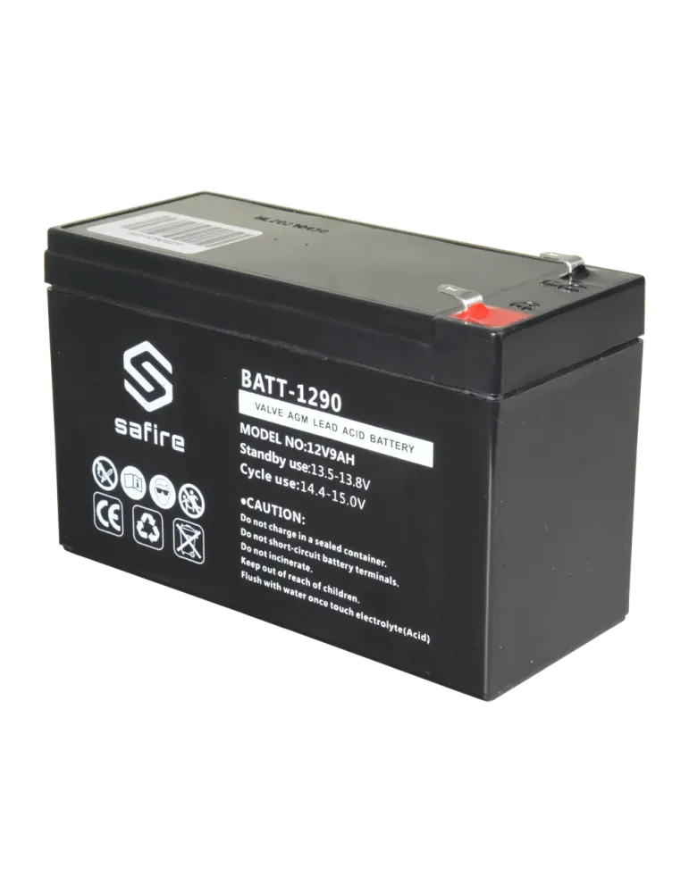 SAFIRE Batería recargable - Tecnología plomo ácido AGM - Voltaje 12 V