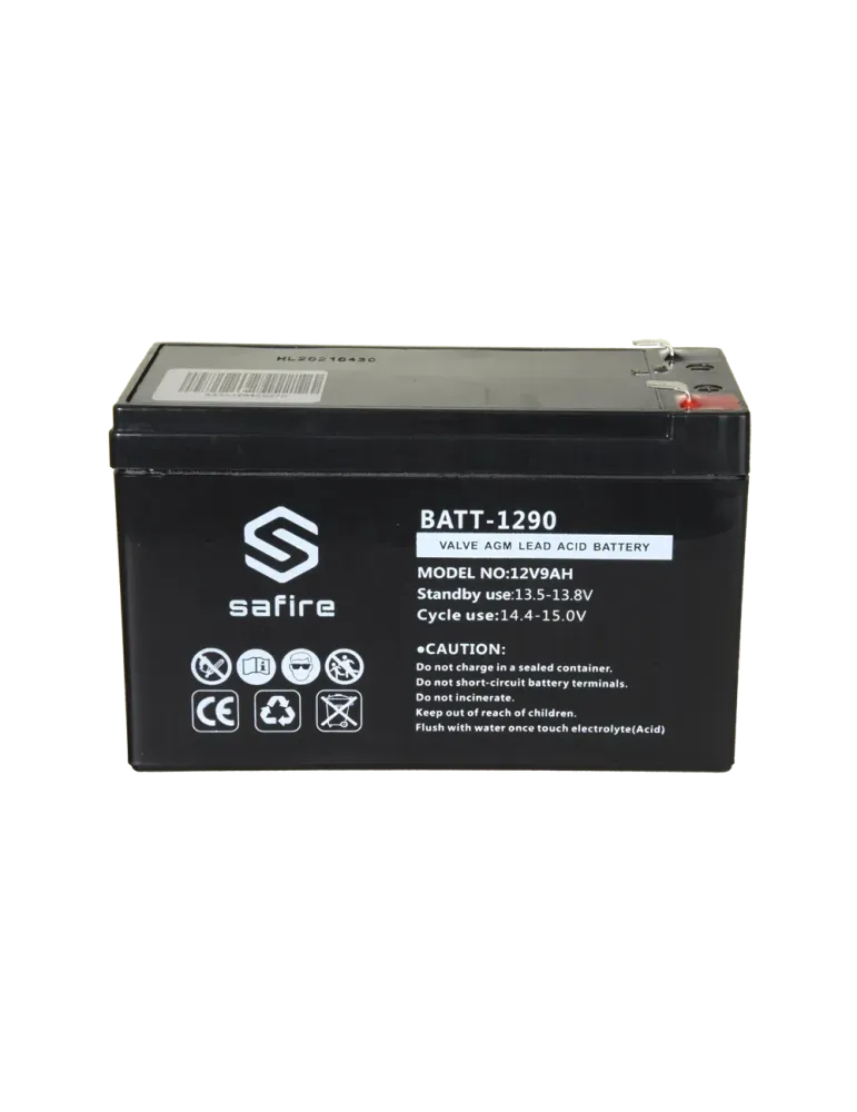 SAFIRE Batería recargable - Tecnología plomo ácido AGM - Voltaje 12 V