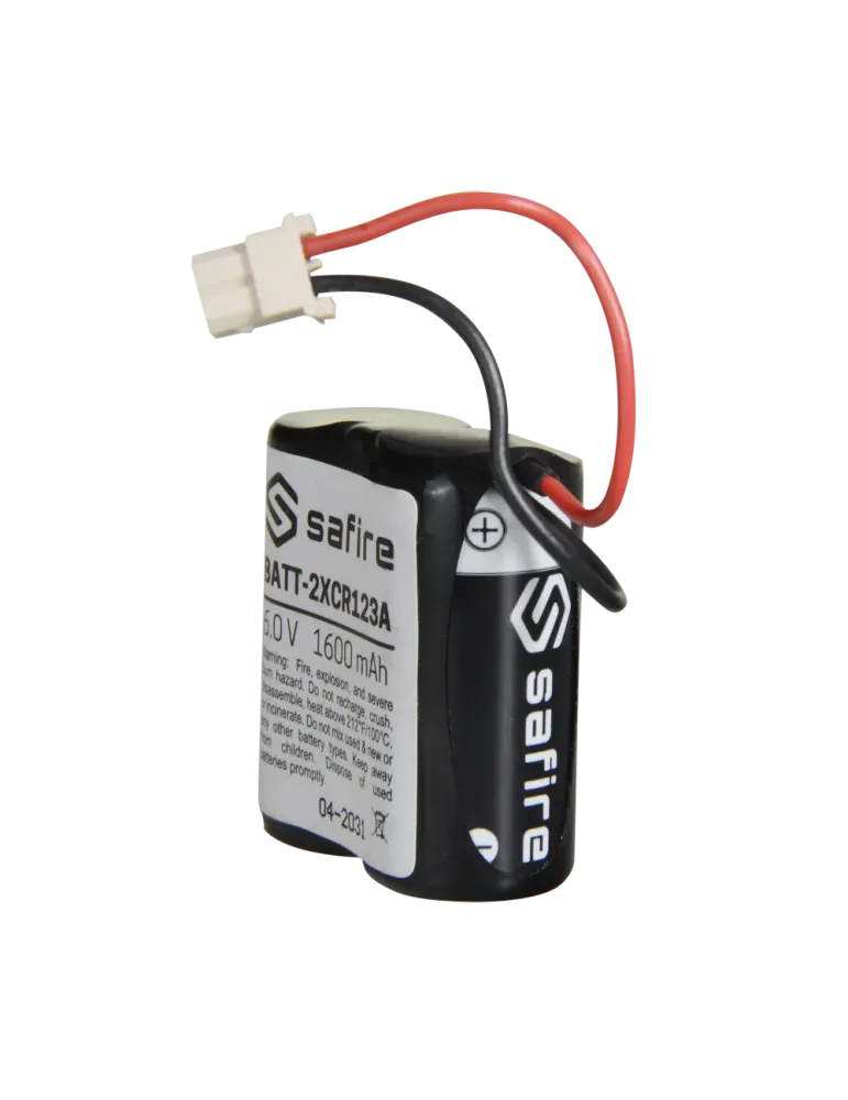 Safire - Pack de pilas CR123A / CR17345 / 5018LC - En retráctil con co