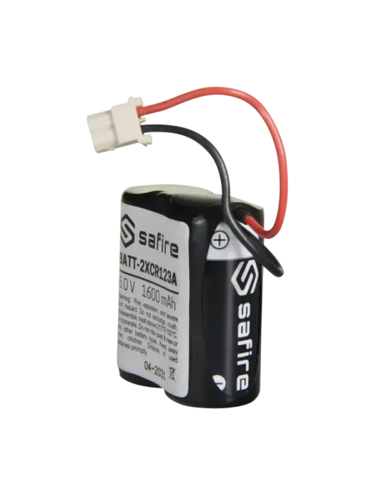 Safire - Pack de pilas CR123A / CR17345 / 5018LC - En retráctil con co