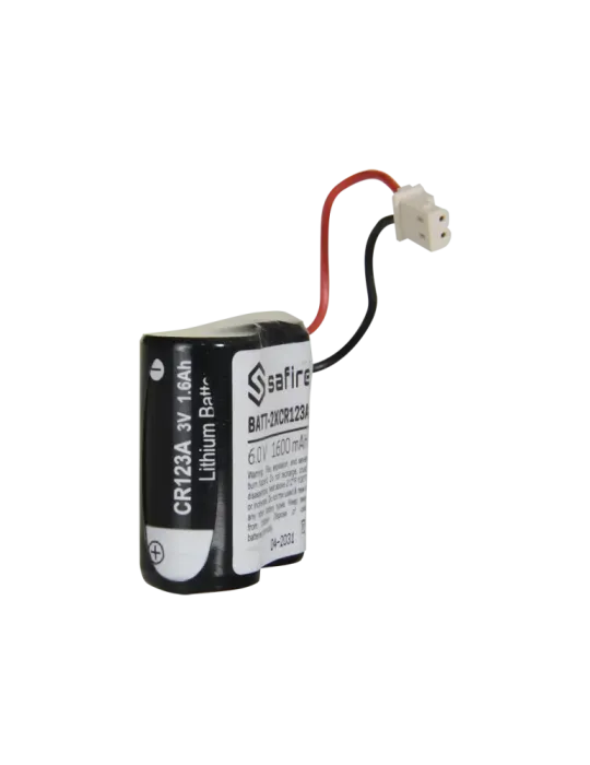 Safire - Pack de pilas CR123A / CR17345 / 5018LC - En retráctil con co