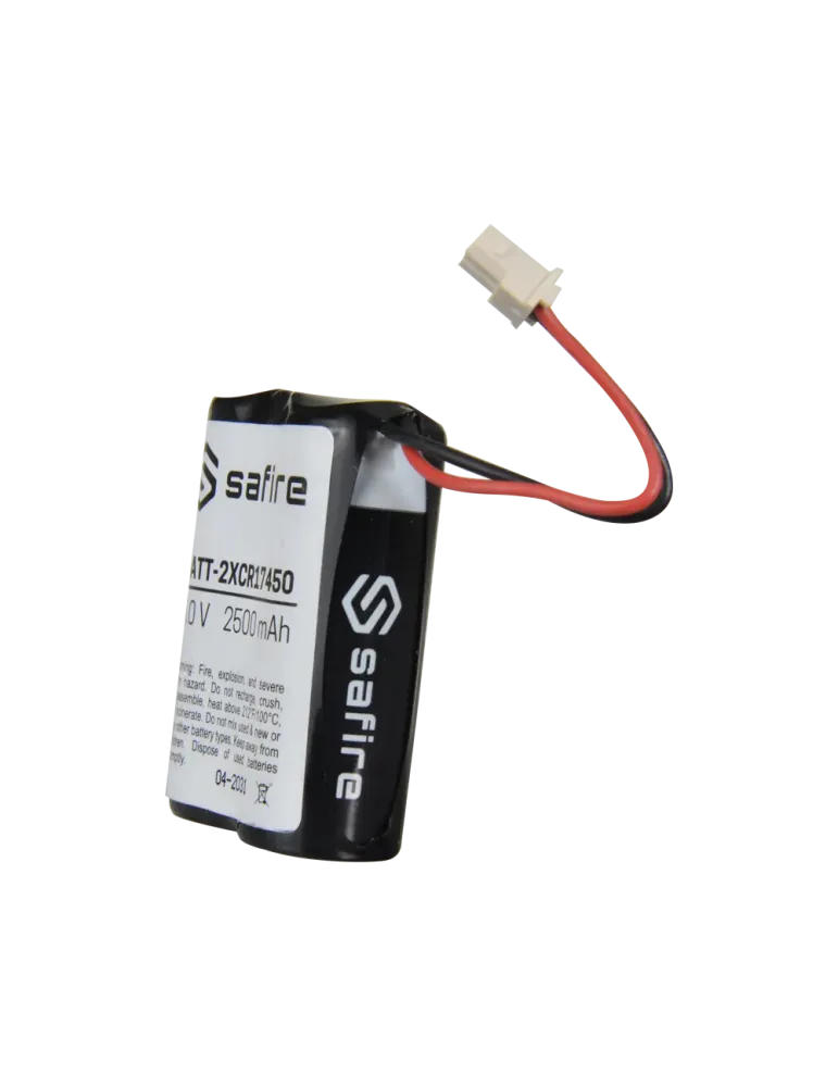 Safire - Pack de pilas CR17450 / 4/5A / CR8L - En retráctil con conect