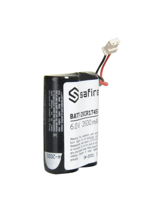 Safire - Pack de pilas CR17450 / 4/5A / CR8L - En retráctil con conect