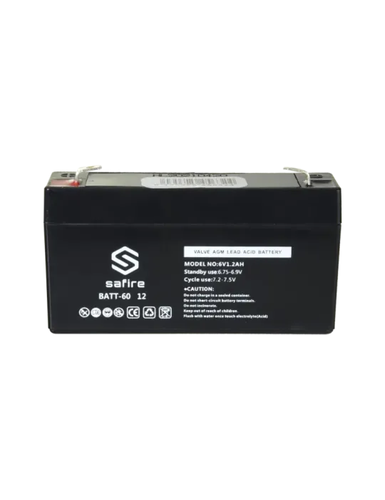 SAFIRE Batería recargable - Tecnología plomo ácido AGM - Voltaje 6 V -
