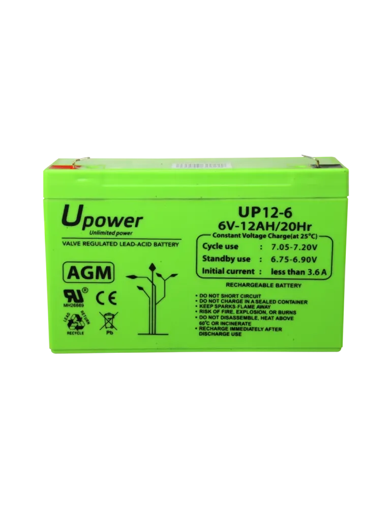 MASTER BATTERY Upower - Batería recargable - Tecnología plomo ácido AG
