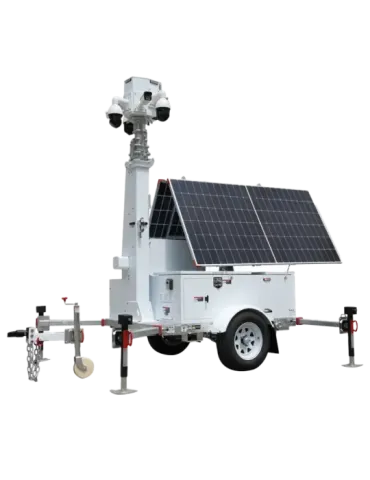 SAFIRE Trailer de alimentación autónoma para CCTV - Panel solar de 2x6