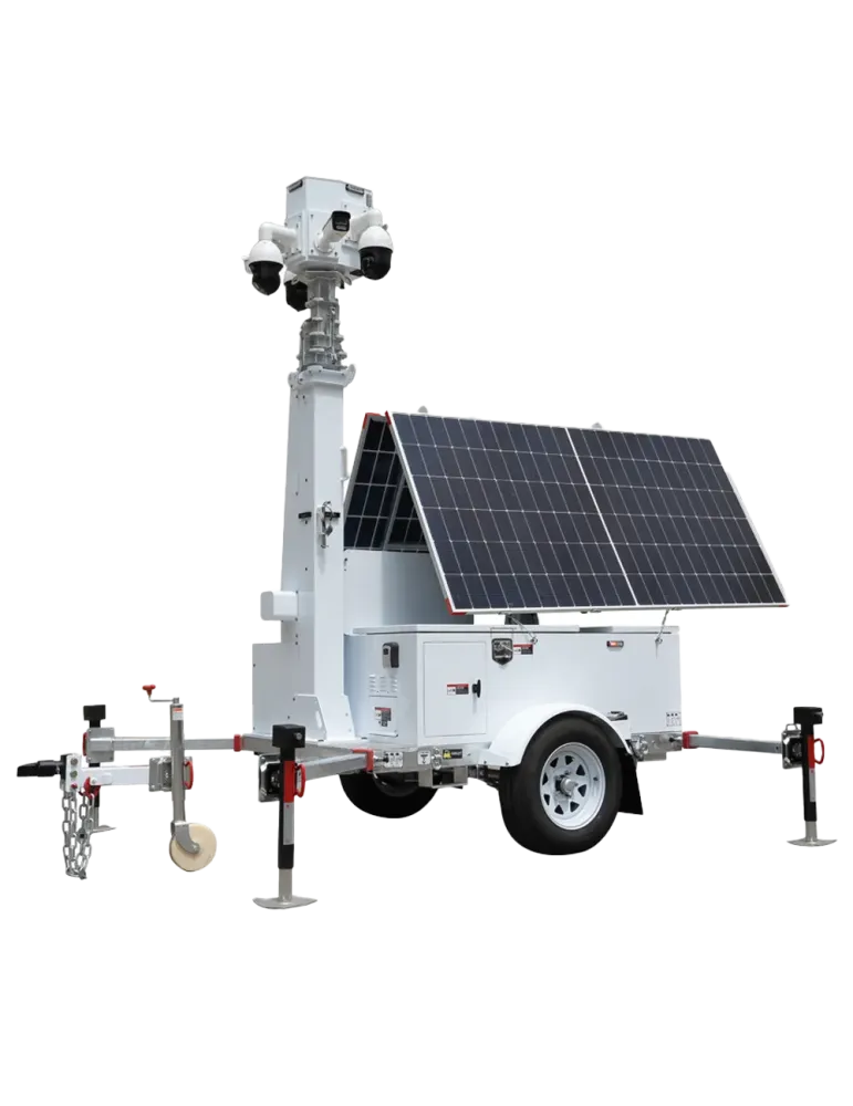 SAFIRE Trailer de alimentación autónoma para CCTV - Panel solar de 2x6