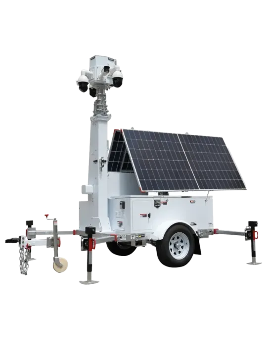 SAFIRE Trailer de alimentación autónoma para CCTV - Panel solar de 2x6