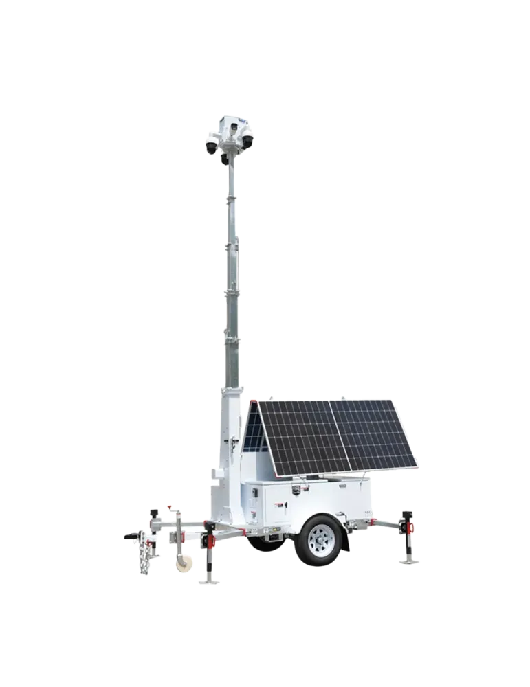 SAFIRE Trailer de alimentación autónoma para CCTV - Panel solar de 2x6