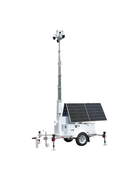 SAFIRE Trailer de alimentación autónoma para CCTV - Panel solar de 2x6