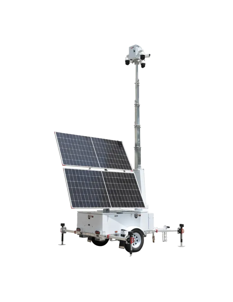 SAFIRE Trailer de alimentación autónoma para CCTV - Panel solar de 2x6