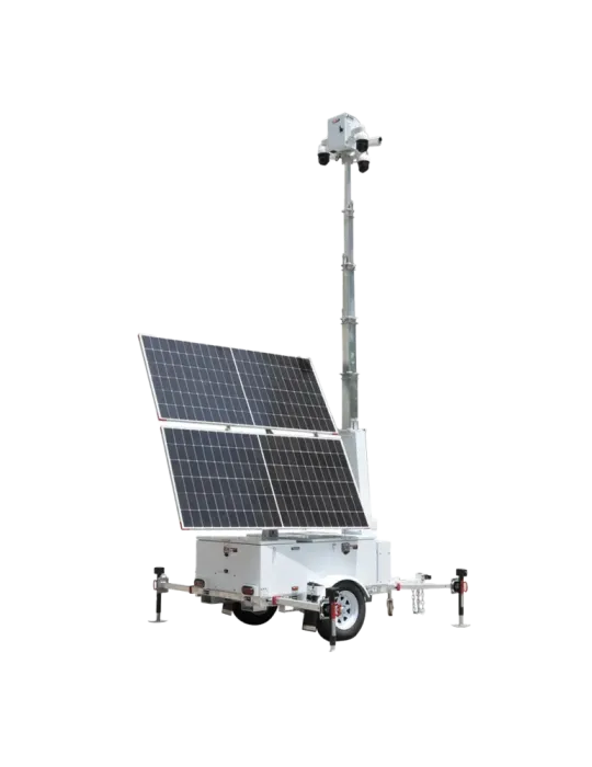 SAFIRE Trailer de alimentación autónoma para CCTV - Panel solar de 2x6
