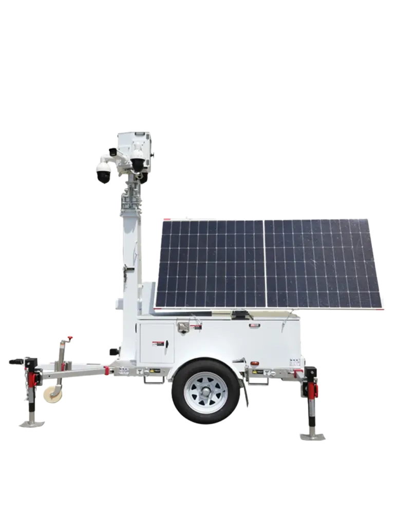 SAFIRE Trailer de alimentación autónoma para CCTV - Panel solar de 2x6