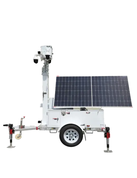 SAFIRE Trailer de alimentación autónoma para CCTV - Panel solar de 2x6